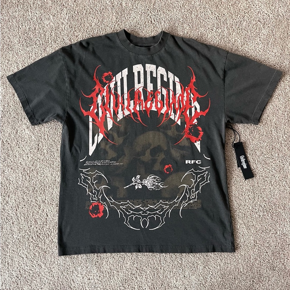 Civil regime rapture of roses oversized tee